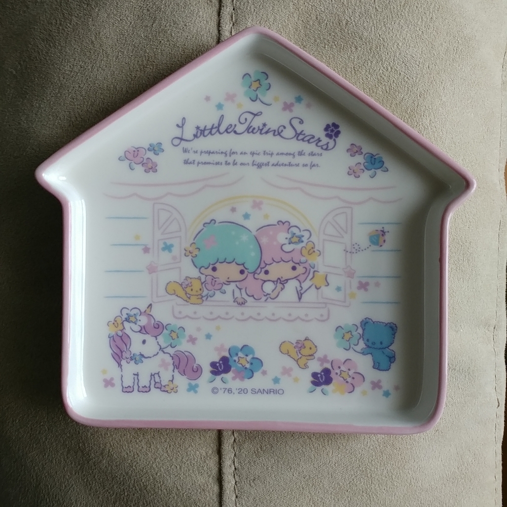 Sanrio Little Twin Stars ceramic house plate